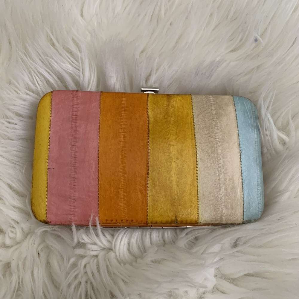 Latico Leather Striped Colorful Vintage Clutch Wallet Case‎